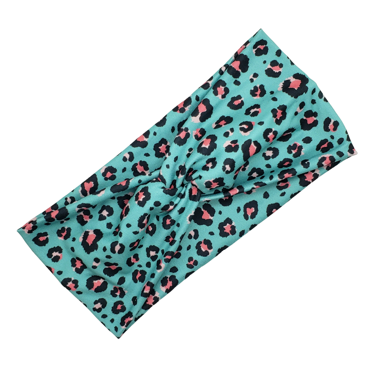 Teal & Pink Leopard Headband