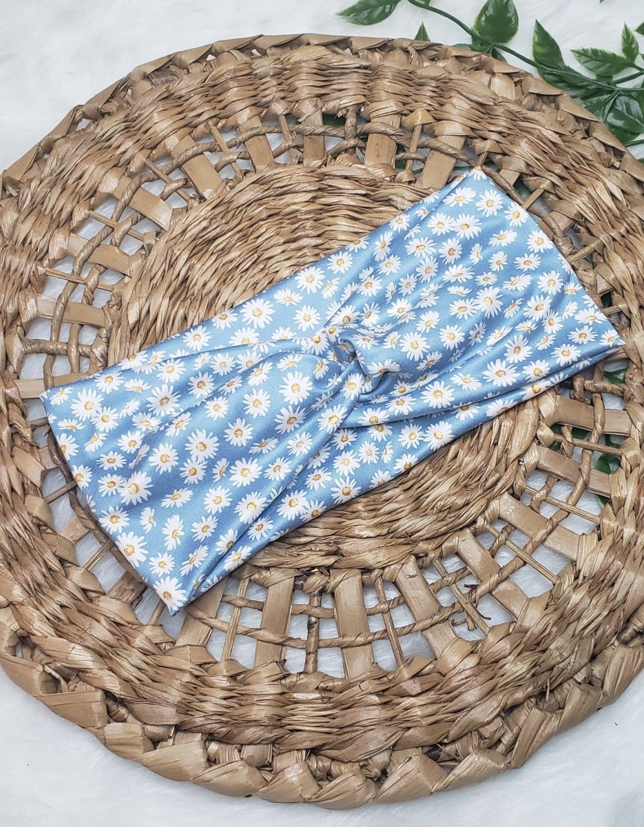 Blue Floral Headband - The Harley Co.