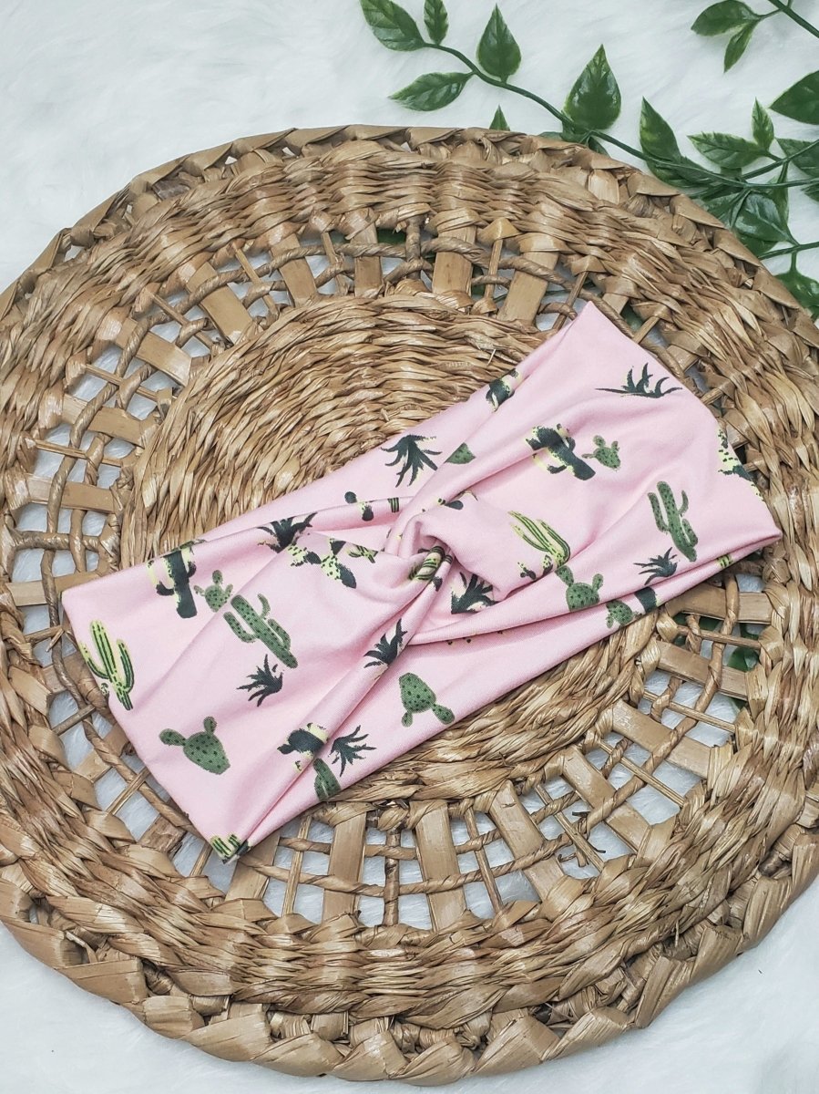 Pink Cactus Headband - The Harley Co.