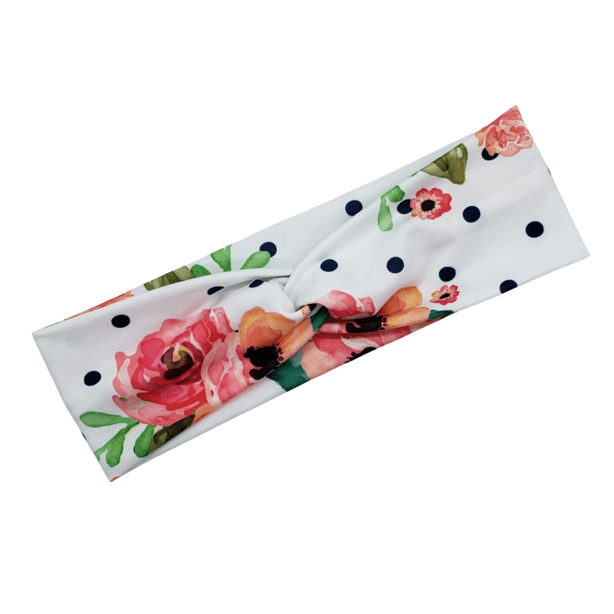 Polka Dot Floral Headband - The Harley Co.