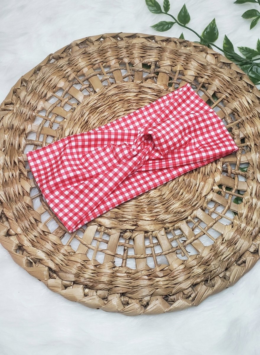Red Gingham Headband - The Harley Co.