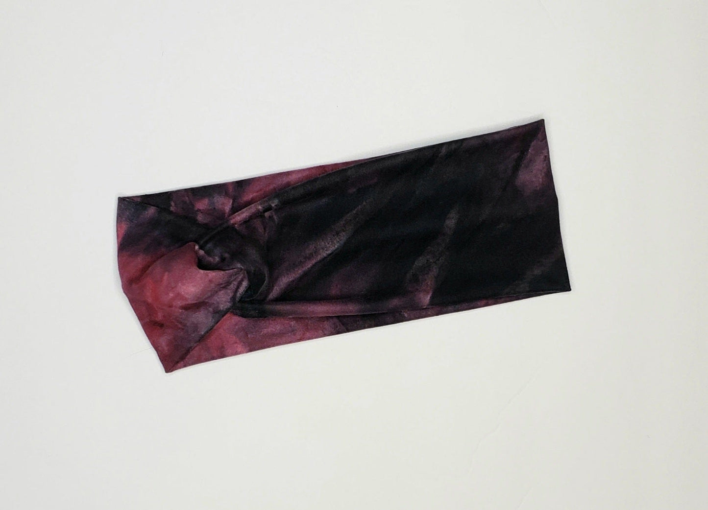 Raspberry & Black Tie-dye Headband
