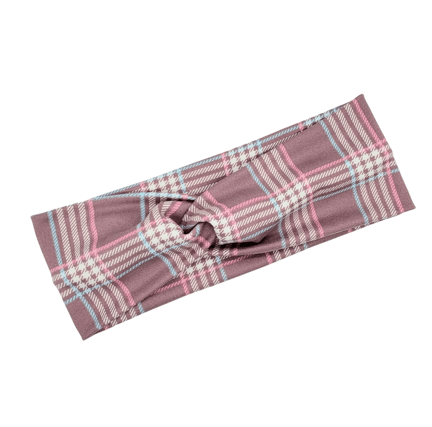 Pink Plaid Headband