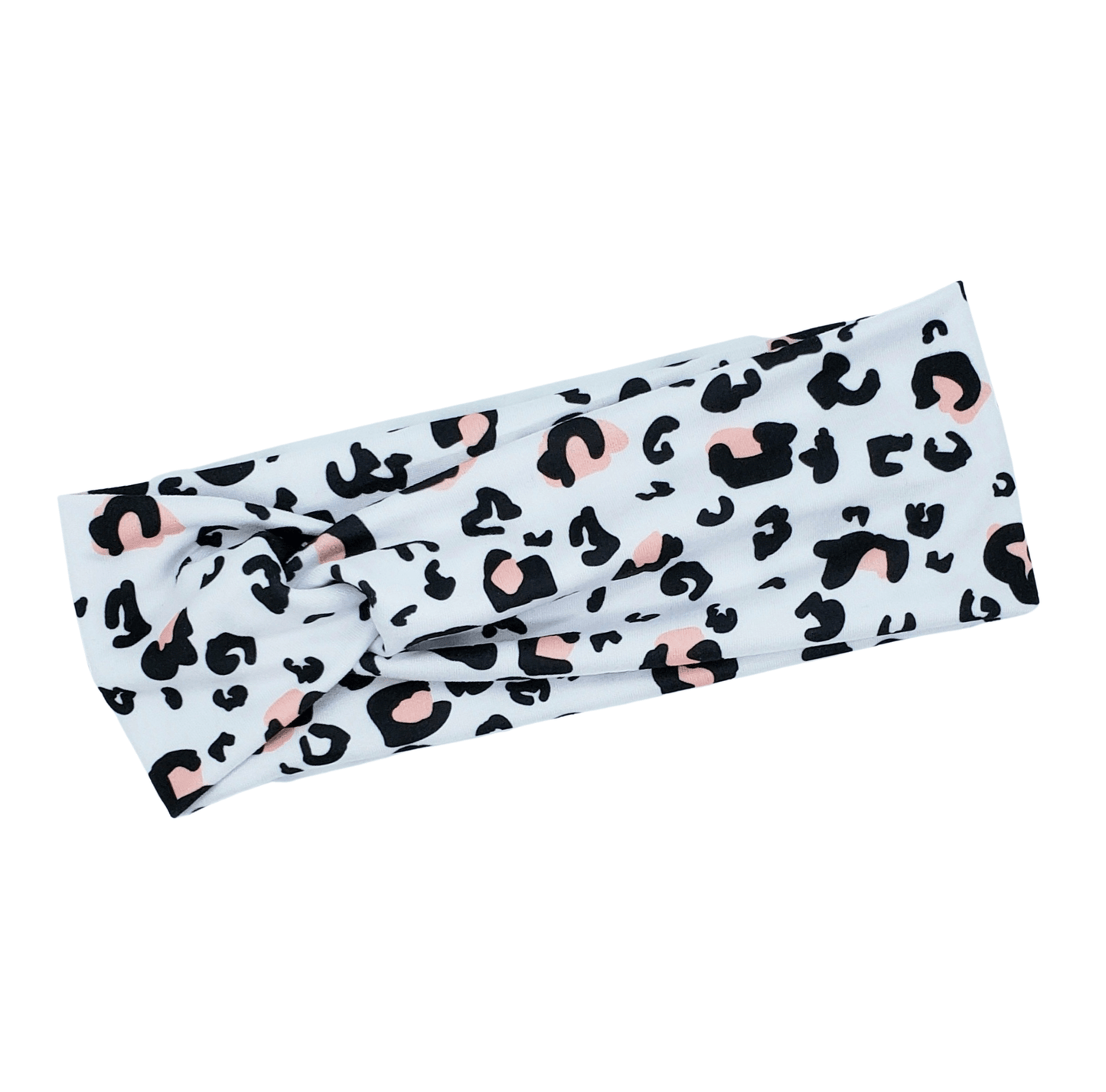 White, Black & Pink Leopard Headband