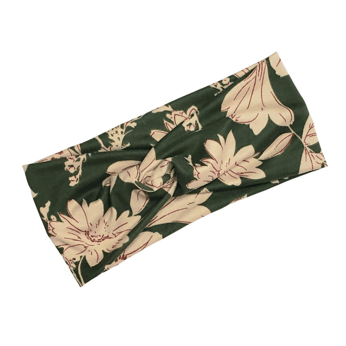 Army Green Floral Headband - The Harley Co.