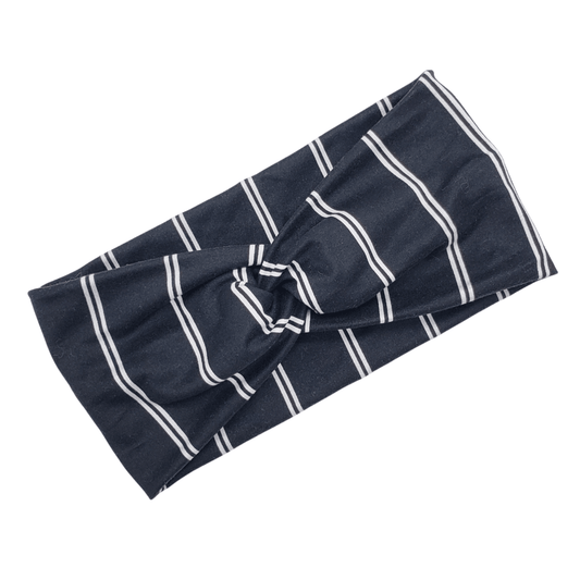 Black & White Stripe Headband - The Harley Co.