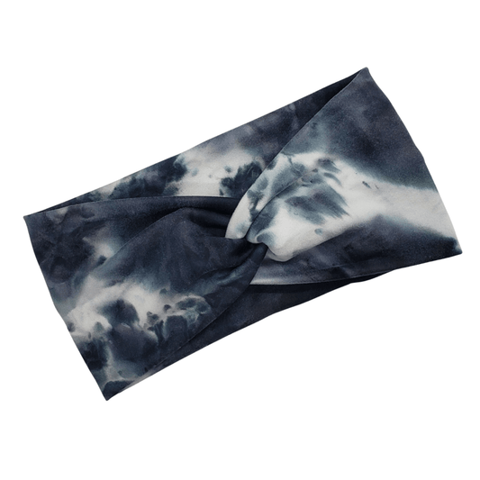 Black & White Twist Tie - Dye Headband - The Harley Co.
