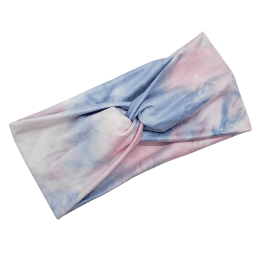Blue & Pink Twist Tie - Dye Headband - The Harley Co.