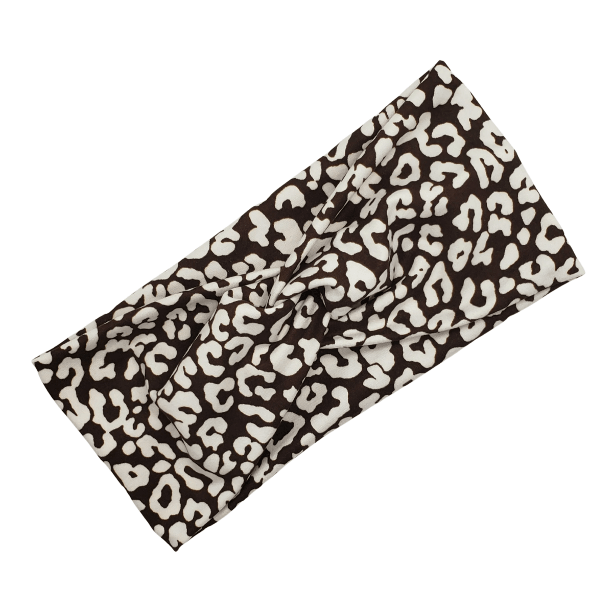 Brown & White Leopard Headband - The Harley Co.