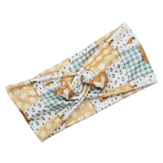 Chicken Patchwork Headband - The Harley Co.