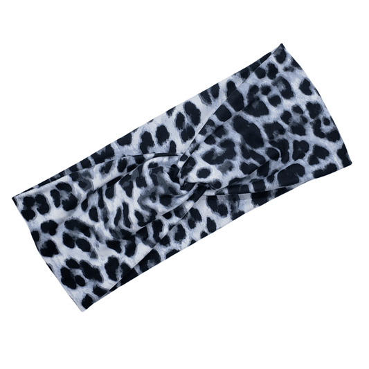 Gray Leopard Headband - The Harley Co.