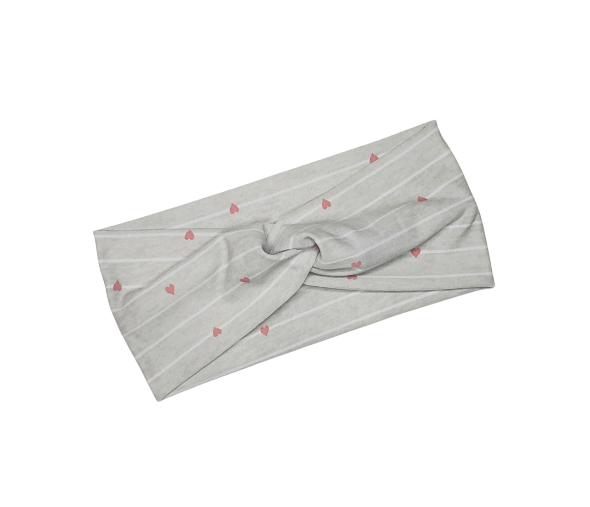 Grey Heart Headband - The Harley Co.