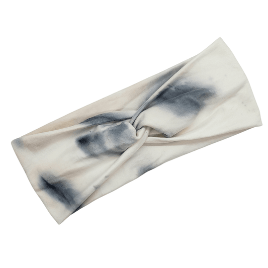 Ivory & Charcoal Tie - Dye Headband - The Harley Co.