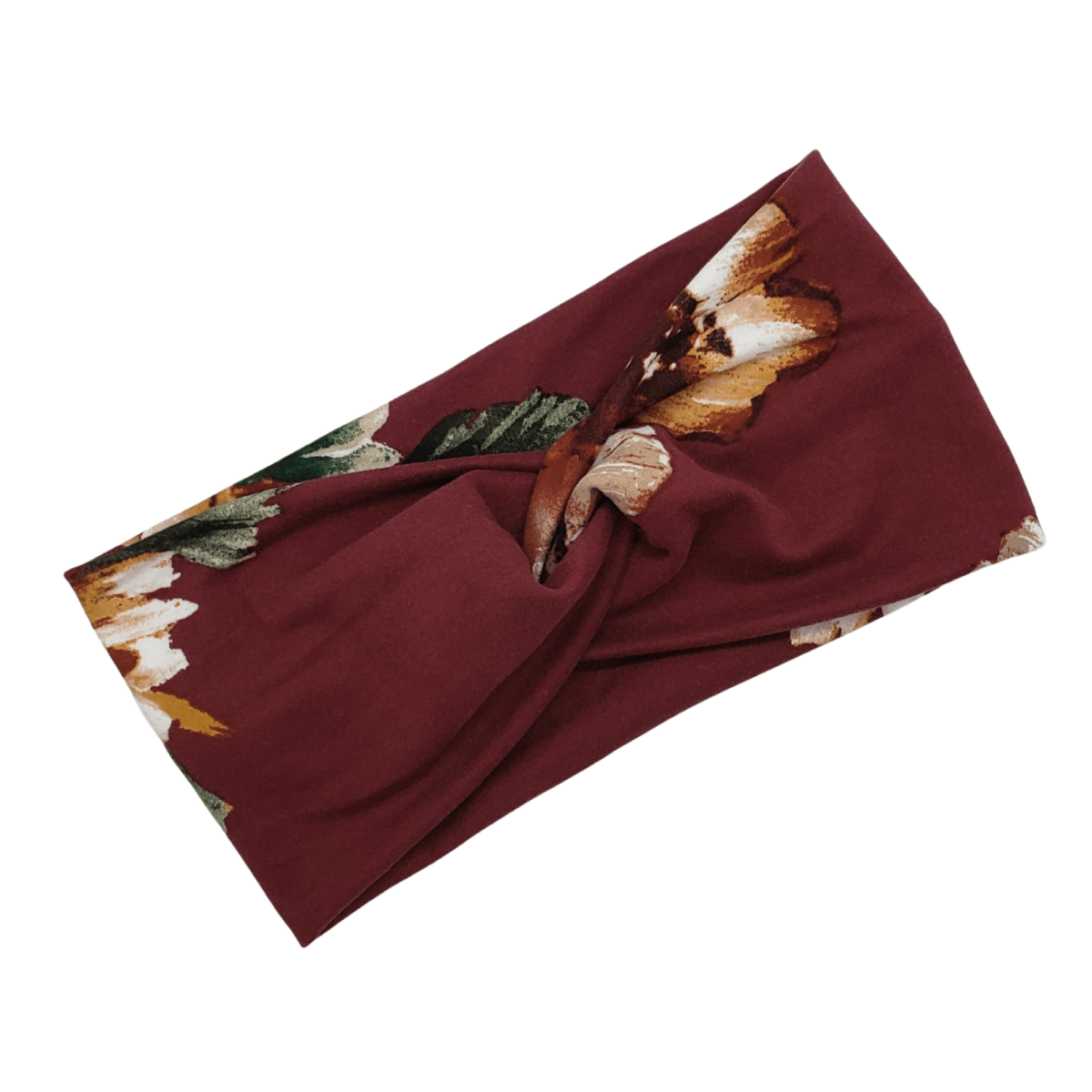 Maroon Floral Headband - The Harley Co.