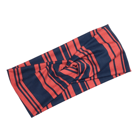 Navy & Red Stripe Headband - The Harley Co.