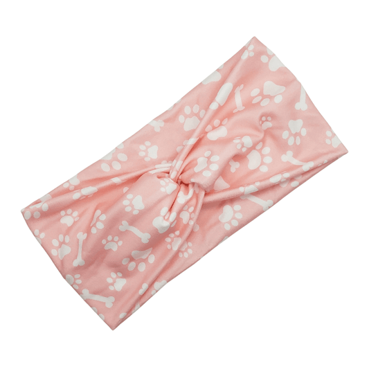 Pink Paw Print Headband - The Harley Co.