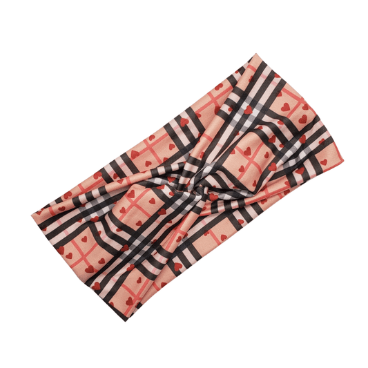 Plaid Heart Headband - The Harley Co.
