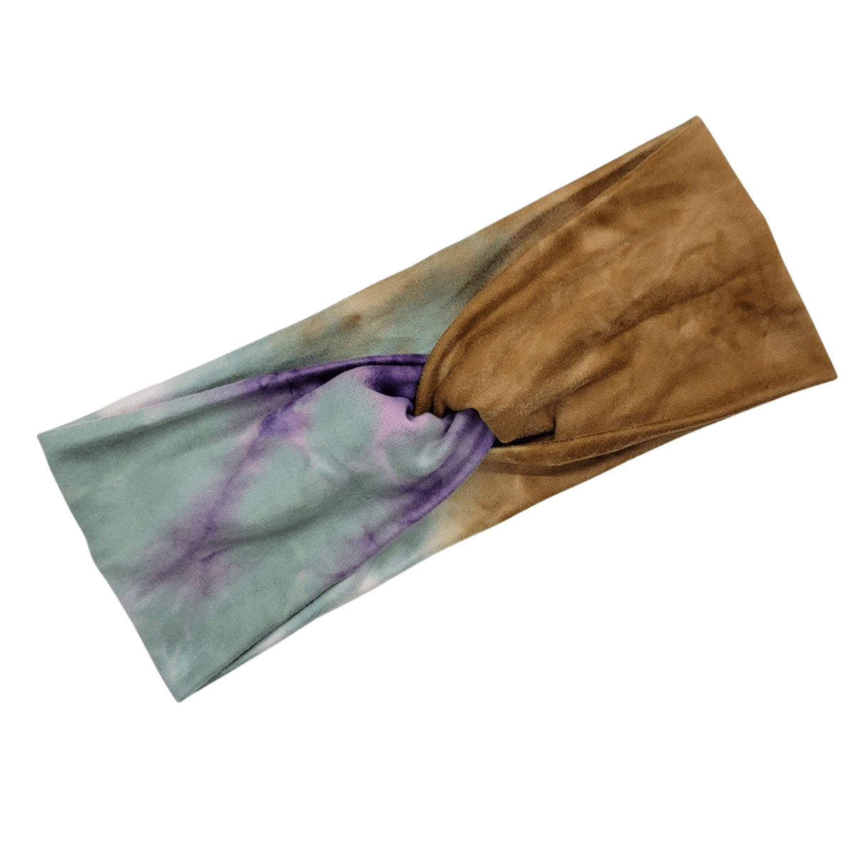 Sand, Teal & Purple Twist Tie - Dye Headband - The Harley Co.