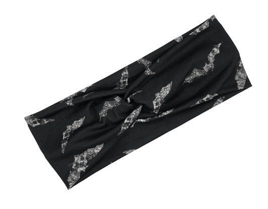 Silver Bat Headband