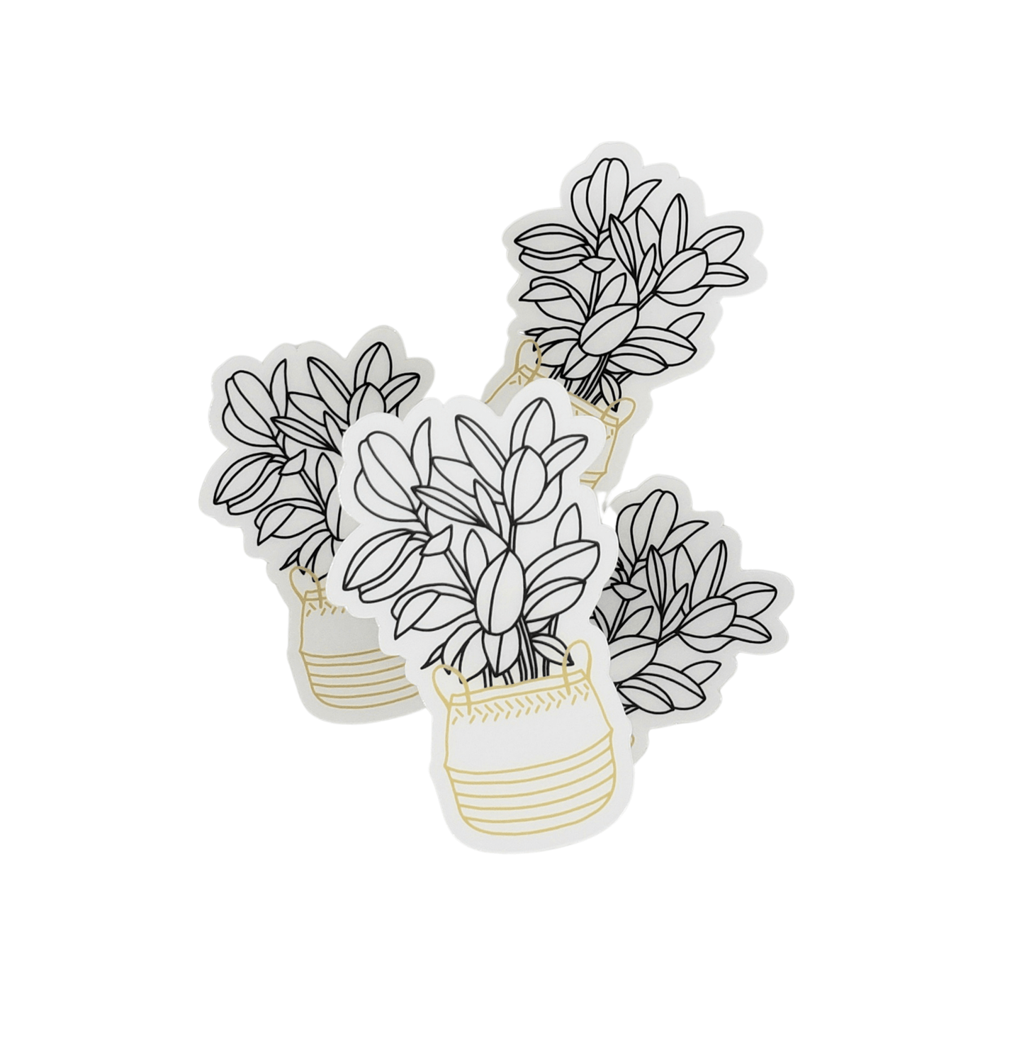 Gold Planter Sticker