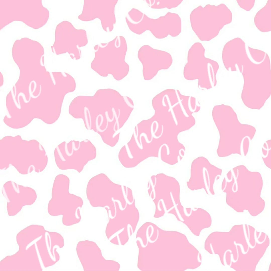 Pink Cow Print Preorder Fabric