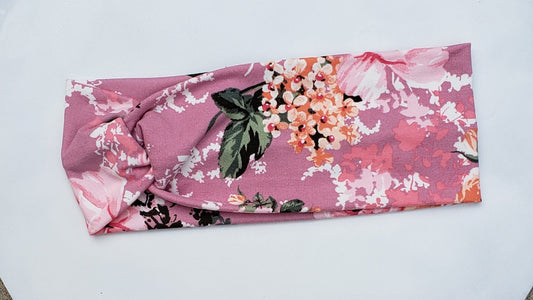 Mauve Floral Headband