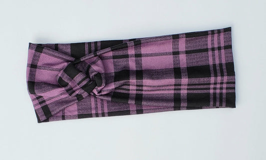 Purple Plaid Headband