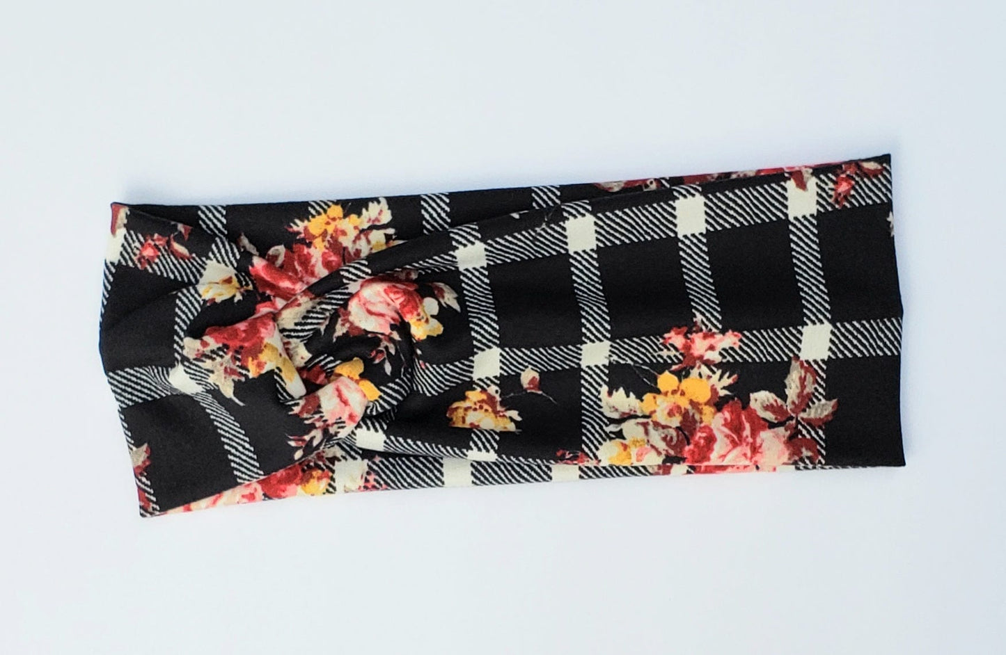 Plaid & Floral Headband