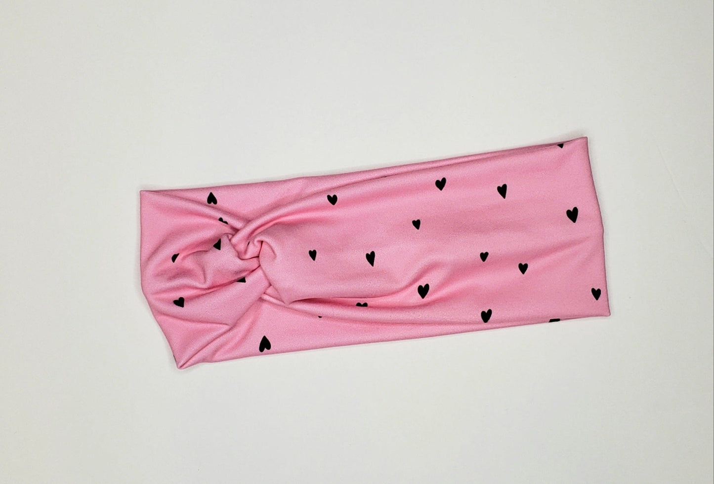 Pink & Black Heart Headband