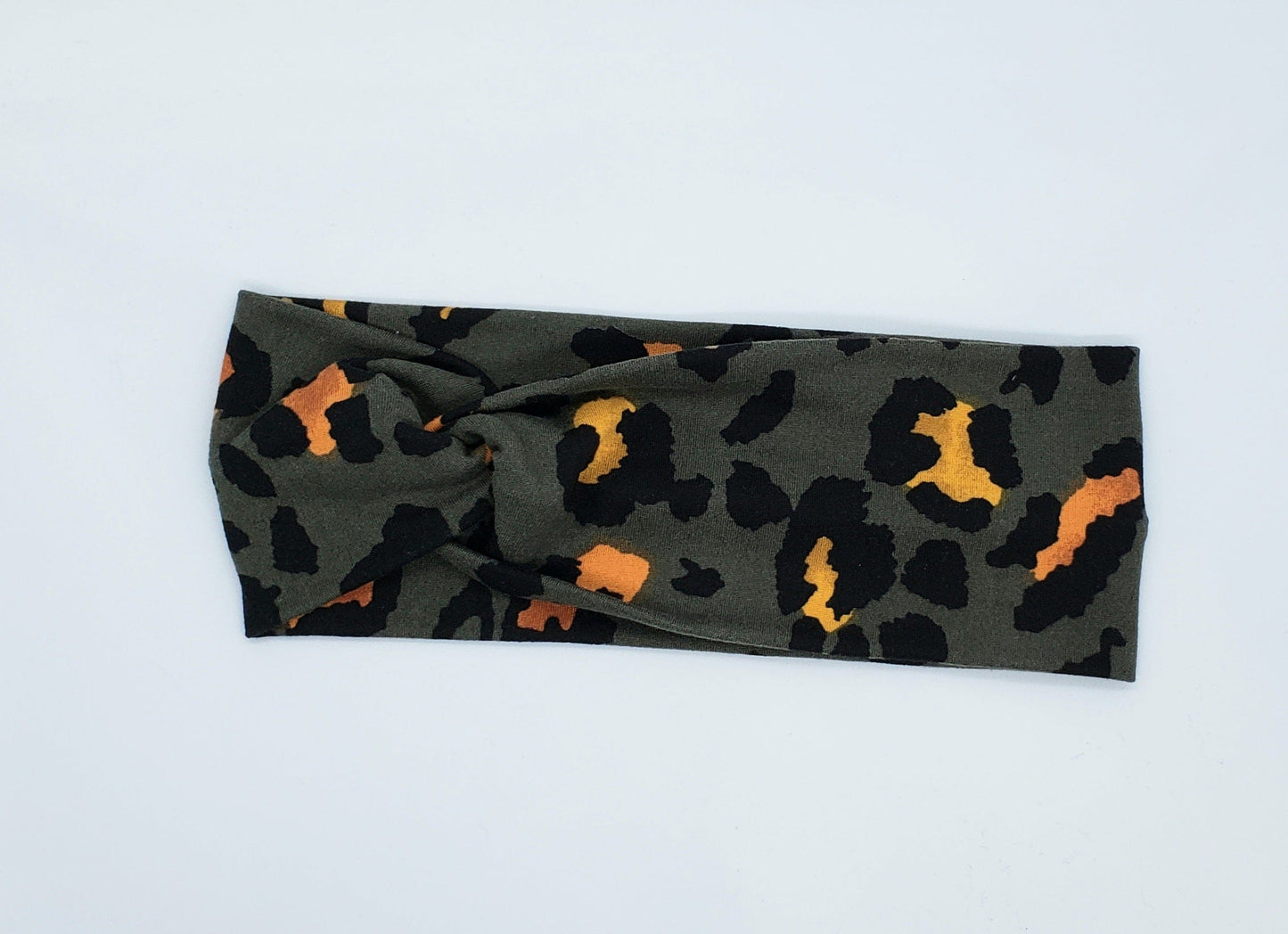 Olive & Rust Leopard Headband