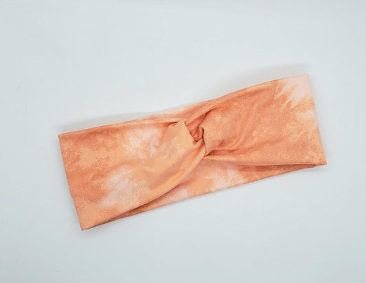 Orange Tie-Dye Headband