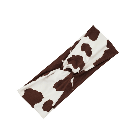 Brown Cow Print Headband