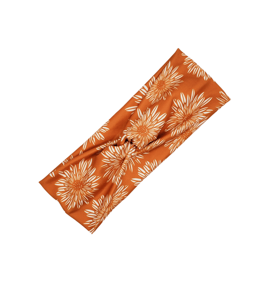 Burnt Orange Floral Headband