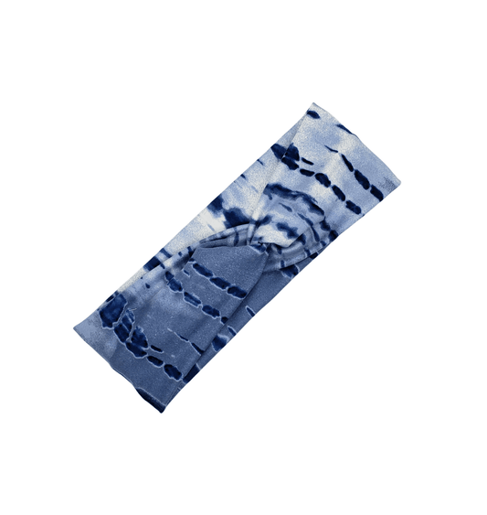 Blue & White Tie-dye Headband