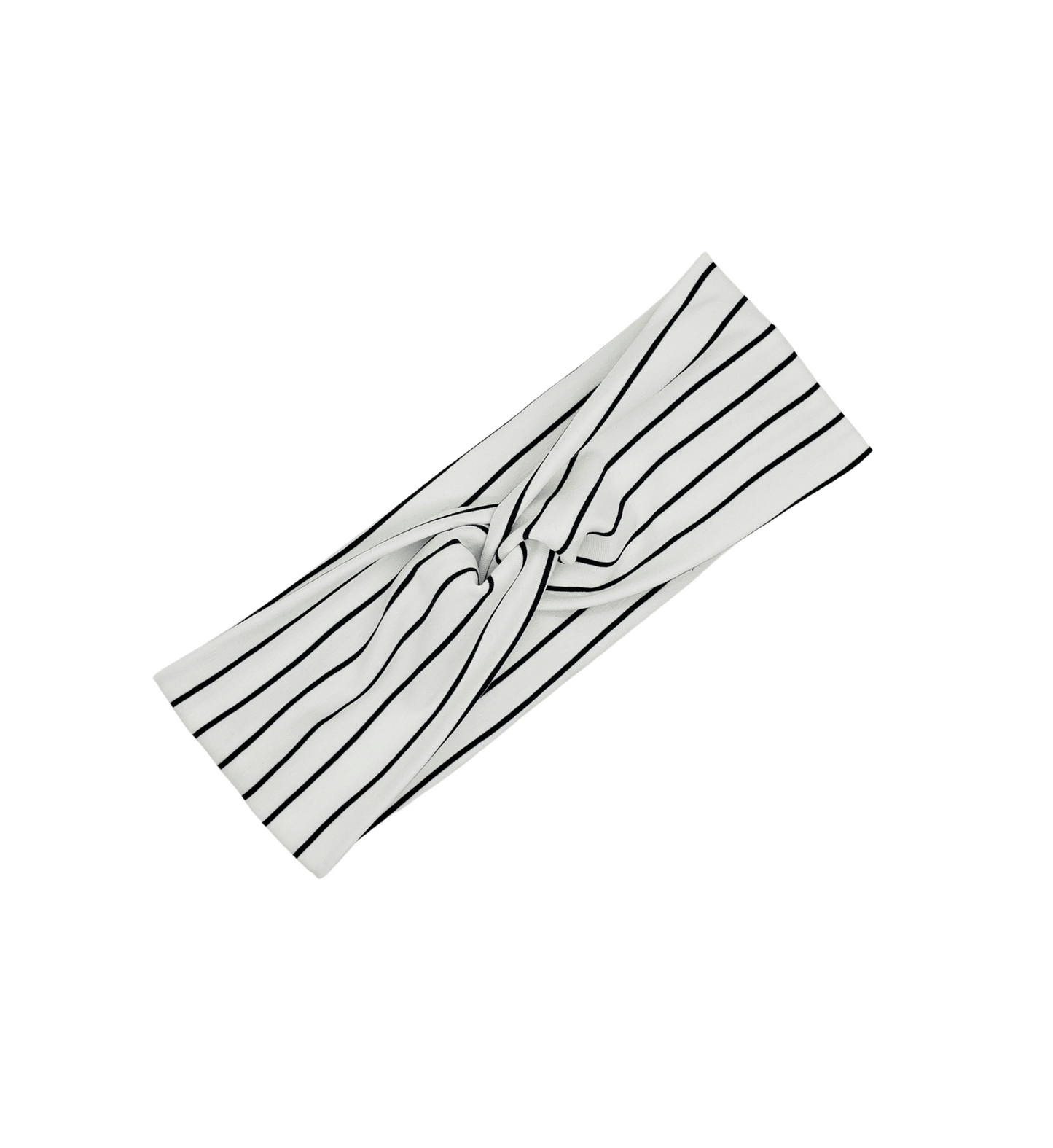 White & Black Pin Stripe Headband