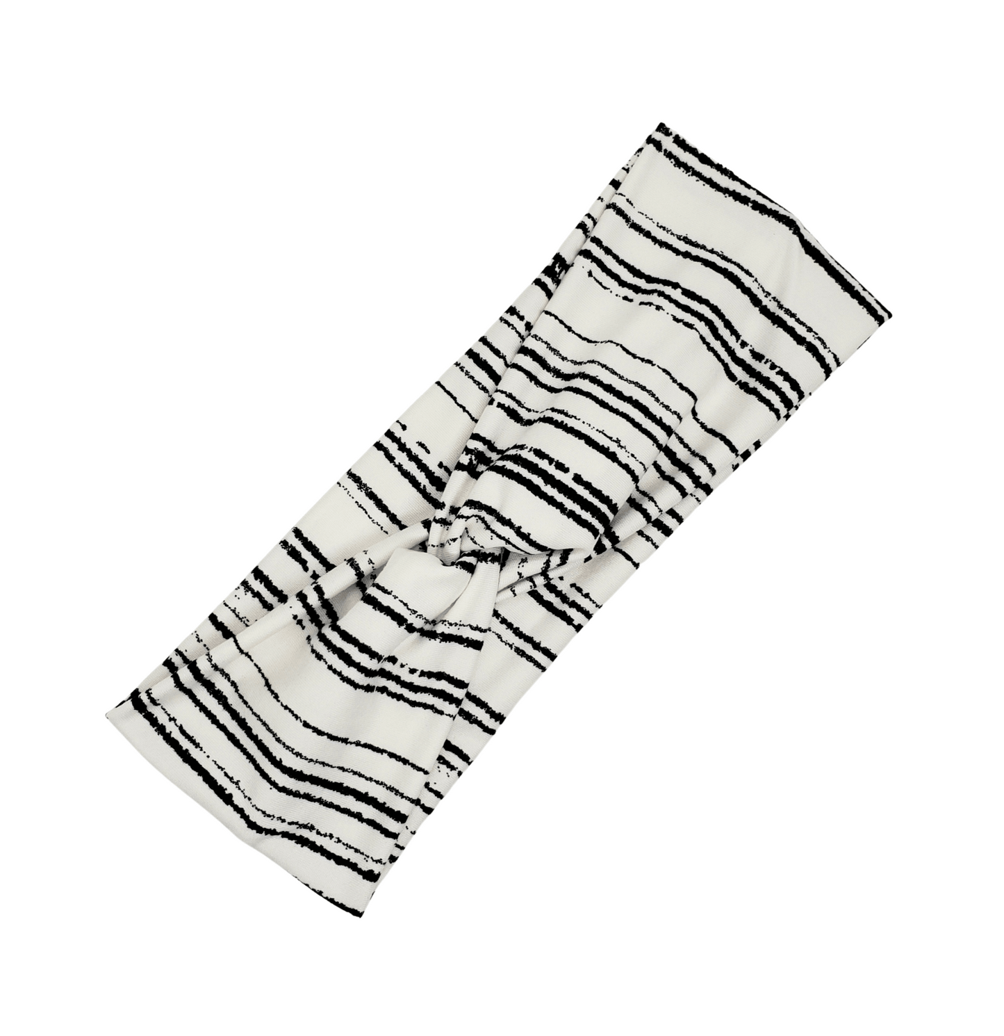 Black & White Stripe Twist Headband