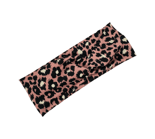 Mauve Leopard Headband