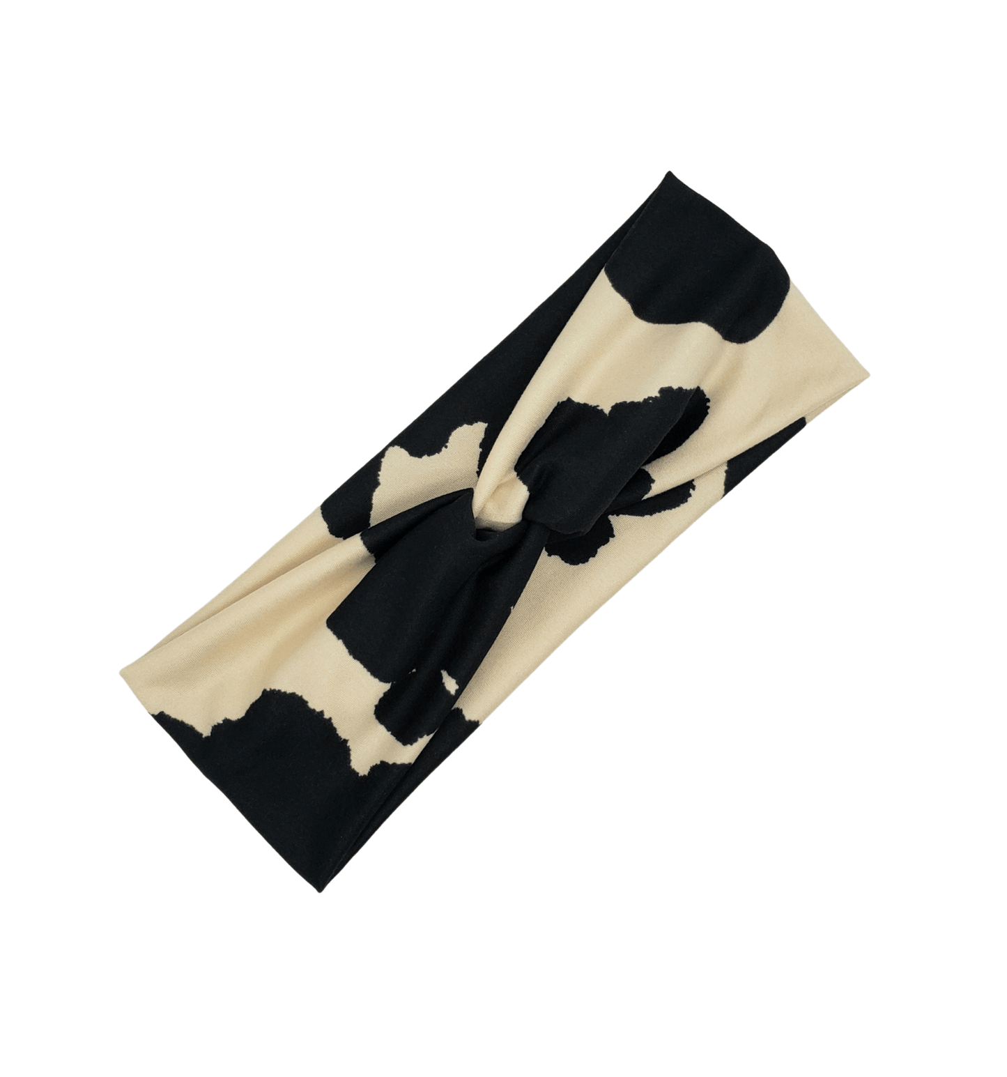 Charcoal Cow Print Headband