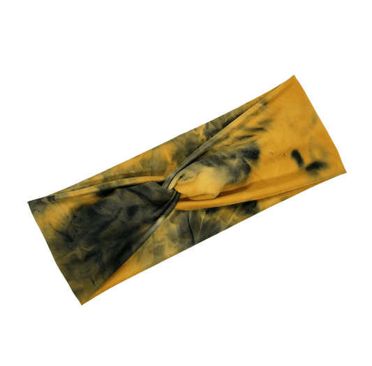 Mustard & Black Tie-Dye Headband