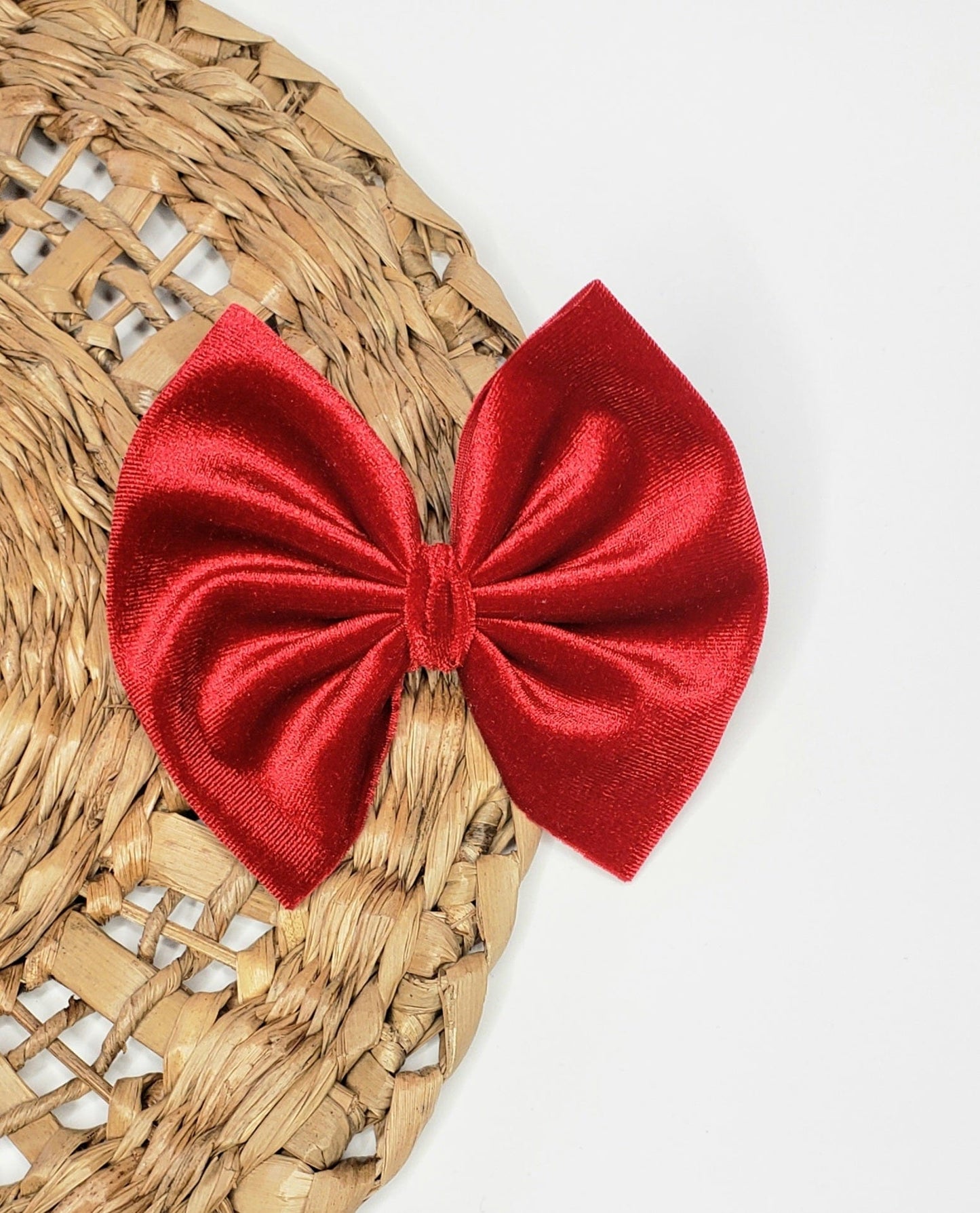 Shiny Red Velvet Bow