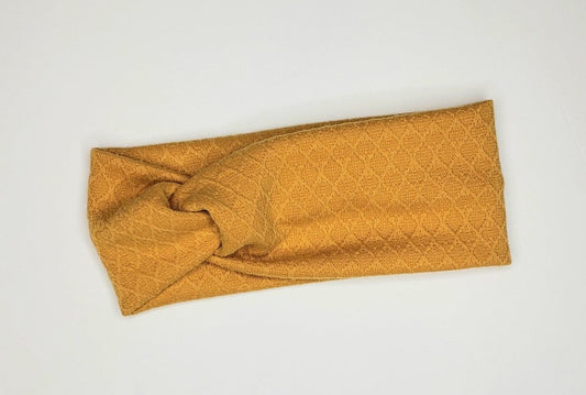 Diamond Waffle Mustard Headband - The Harley Co.