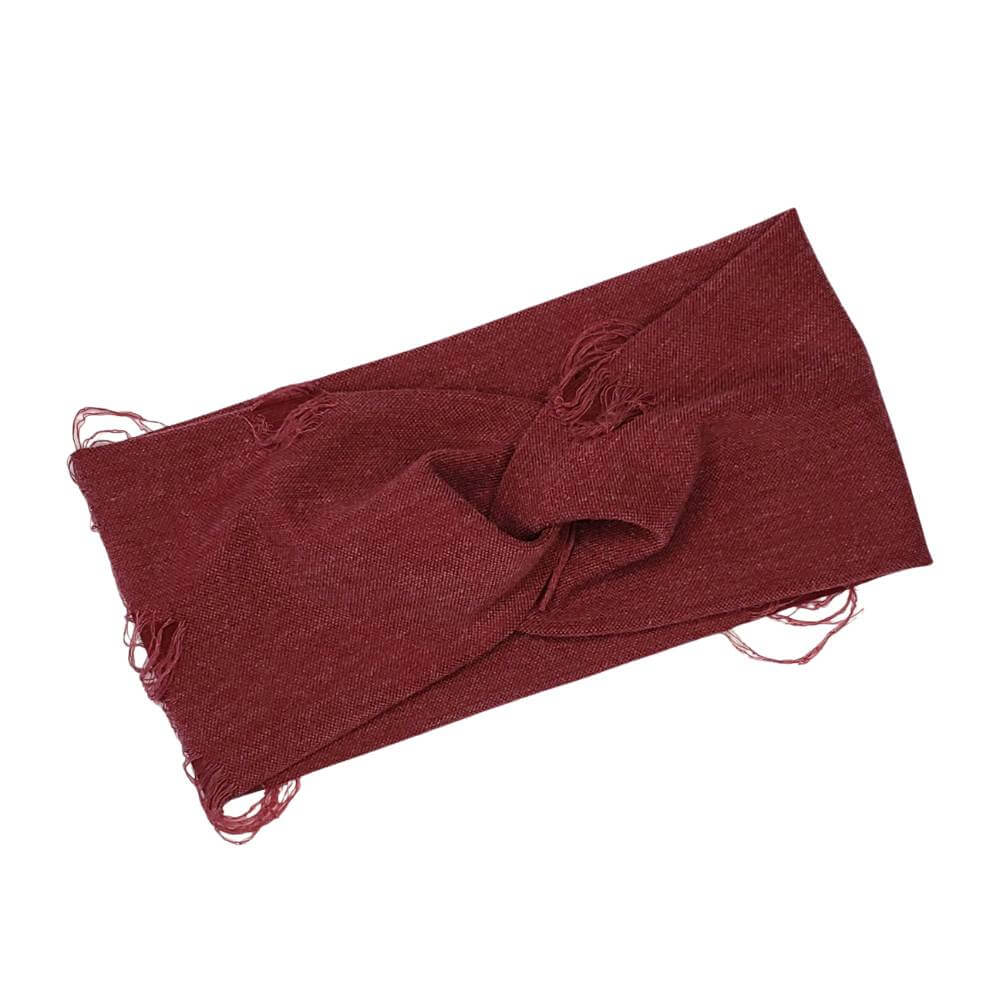 Merlot Distressed Headband - The Harley Co.