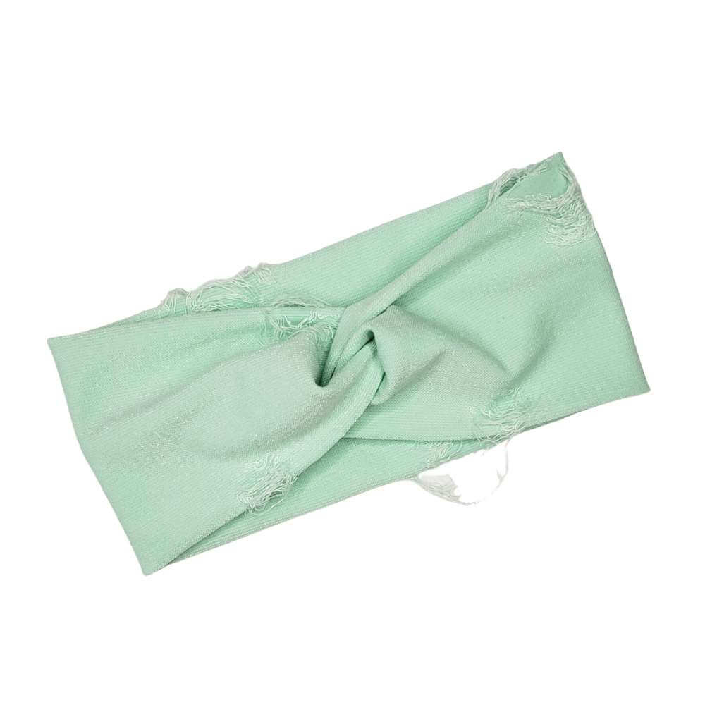 Mint Distressed Headband - The Harley Co.