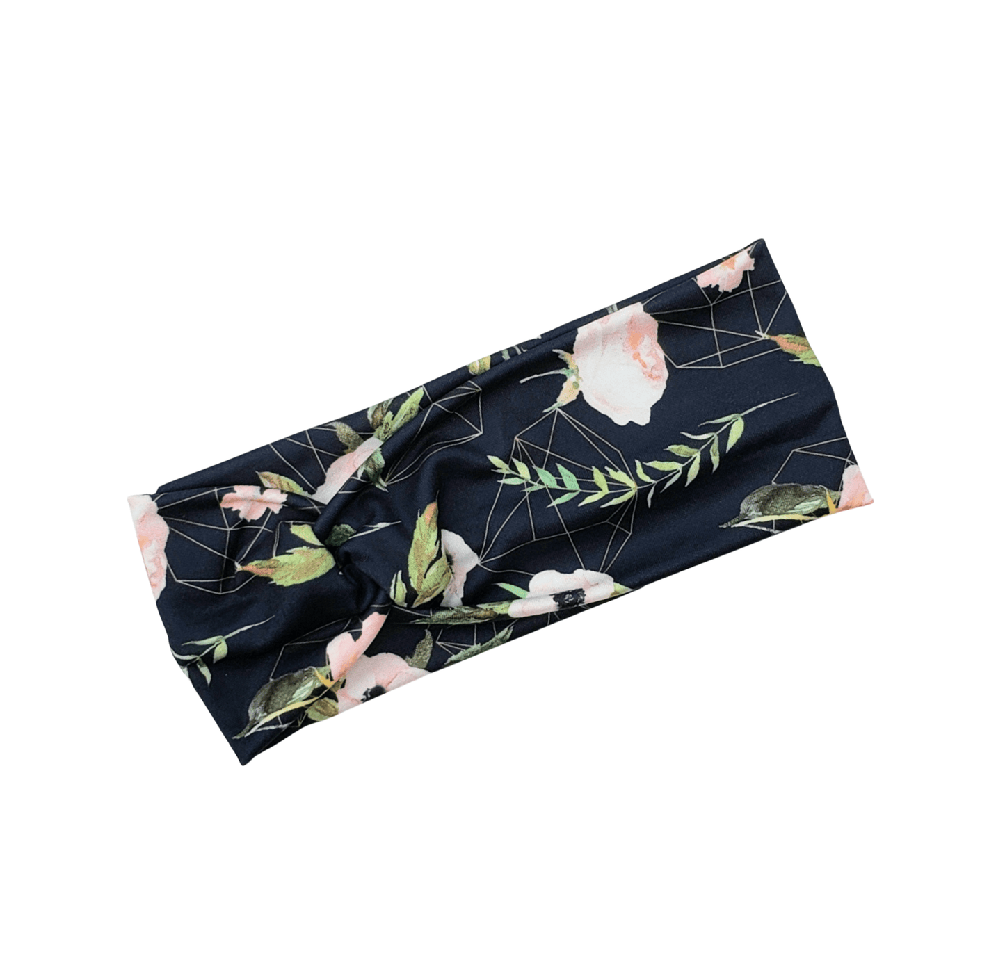 Floral on Navy Headband