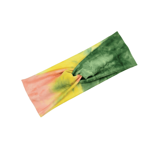 Pink, Yellow & Green Tie-Dye Headband