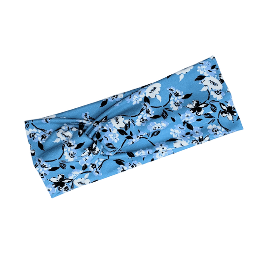 Blue Floral Headband
