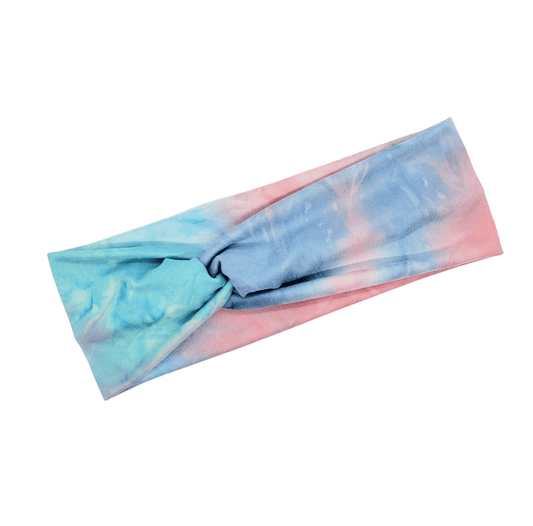 Pink, Blue & Aqua Tie-Dye Headband