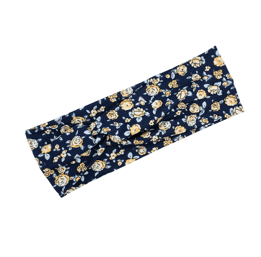 Navy Floral Headband