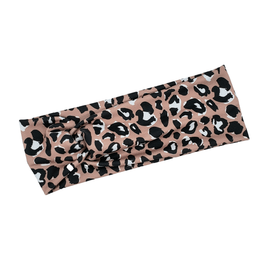 Taupe Leopard Headband