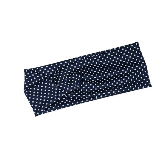 Navy Blue & Polka Dot Headband